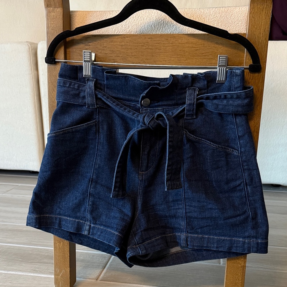 PAIGE Dark Blue High Waist Women's Shorts